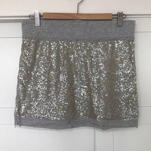 Juicy Couture Gray Sequined Mini Skirt
